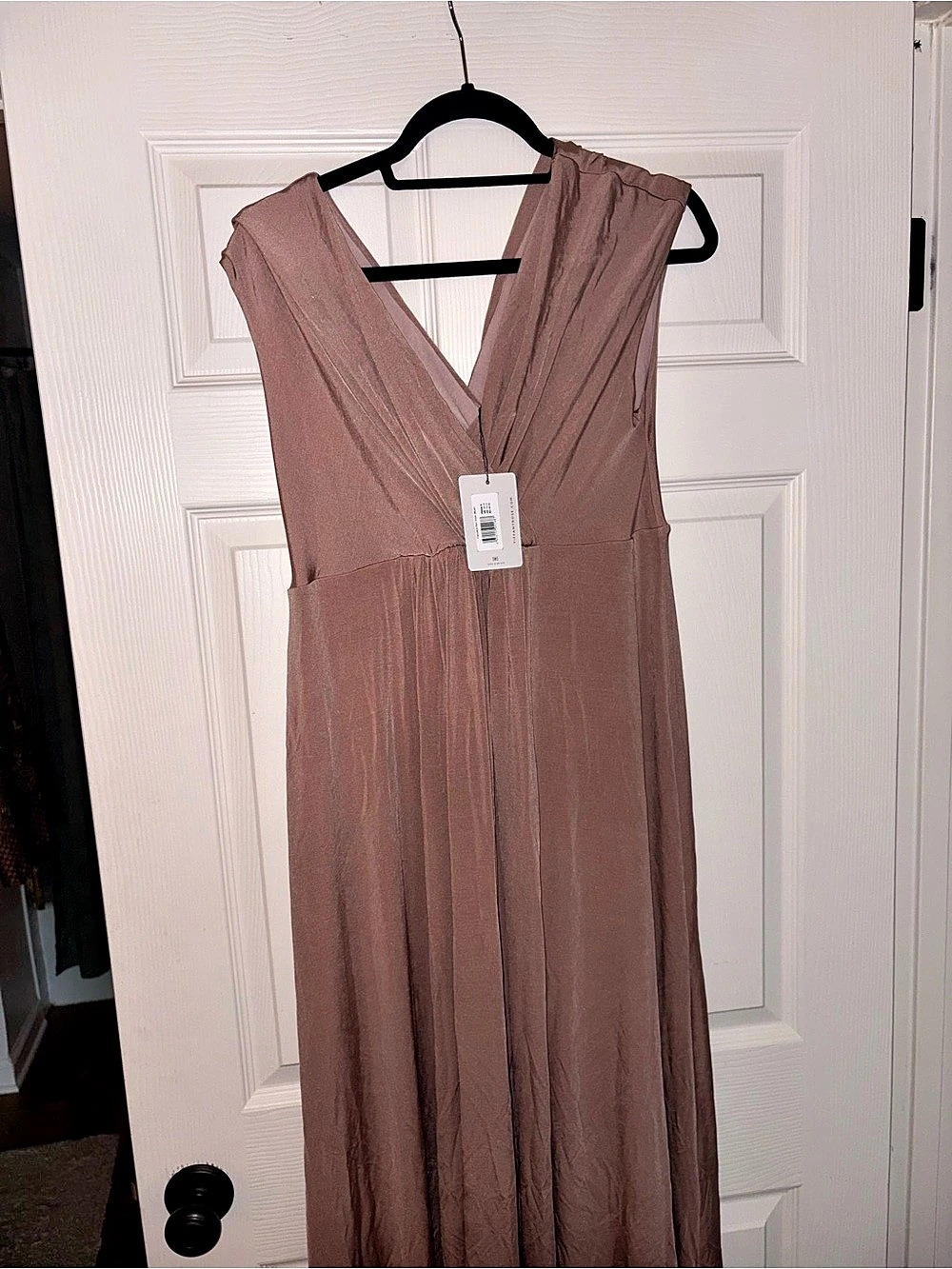 Tiffany Rose Francesca Maternity Maxi Dress in Blush Size 12-14